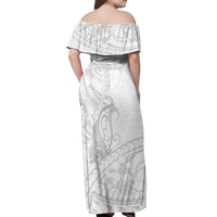 Polynesia Brain Cancer Awareness Off Shoulder Maxi Dress In May We Wear Grey