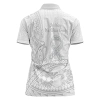 Polynesia Brain Cancer Awareness Women Polo Shirt In May We Wear Grey