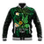 Polynesia Mental Health Awareness Baseball Jacket Green Ribbon Be Kind To Your Mind