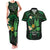Polynesia Mental Health Awareness Couples Matching Tank Maxi Dress and Hawaiian Shirt Green Ribbon Be Kind To Your Mind