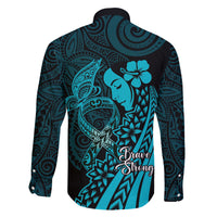 Polynesia World Ovarian Cancer Day Family Matching Puletasi and Hawaiian Shirt You Matter Polynesian Women LT14 - Polynesian Pride
