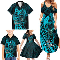 Polynesia World Ovarian Cancer Day Family Matching Summer Maxi Dress and Hawaiian Shirt You Matter Polynesian Women LT14 - Polynesian Pride