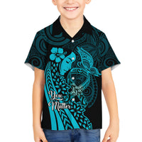 Polynesia World Ovarian Cancer Day Family Matching Tank Maxi Dress and Hawaiian Shirt You Matter Polynesian Women LT14 Son's Shirt Teal - Polynesian Pride