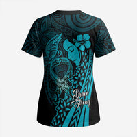 Polynesia World Ovarian Cancer Day Scrub Top You Matter Polynesian Women - Polynesian Pride
