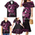 Polynesia Breast Cancer Awareness Family Matching Mermaid Dress and Hawaiian Shirt Pink Ribbon No One Fights Alone - Black