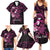 Polynesia Breast Cancer Awareness Family Matching Summer Maxi Dress and Hawaiian Shirt Pink Ribbon No One Fights Alone - Black