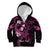 Polynesia Breast Cancer Awareness Kid Hoodie Pink Ribbon No One Fights Alone - Black