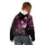 Polynesia Breast Cancer Awareness Kid Hoodie Pink Ribbon No One Fights Alone - Black