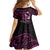 Polynesia Breast Cancer Awareness Kid Short Sleeve Dress Pink Ribbon No One Fights Alone - Black