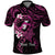 Polynesia Breast Cancer Awareness Polo Shirt Pink Ribbon No One Fights Alone - Black