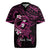 Polynesia Breast Cancer Awareness Rugby Jersey Pink Ribbon No One Fights Alone - Black