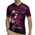 Polynesia Breast Cancer Awareness Rugby Jersey Pink Ribbon No One Fights Alone - Black