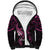 Polynesia Breast Cancer Awareness Sherpa Hoodie Pink Ribbon No One Fights Alone - Black