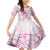 Polynesia Breast Cancer Awareness Family Matching Mermaid Dress and Hawaiian Shirt Pink Ribbon No One Fights Alone - White