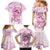 Polynesia Breast Cancer Awareness Family Matching Mermaid Dress and Hawaiian Shirt Pink Ribbon No One Fights Alone - White