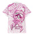 Polynesia Breast Cancer Awareness Family Matching Mermaid Dress and Hawaiian Shirt Pink Ribbon No One Fights Alone - White