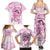 Polynesia Breast Cancer Awareness Family Matching Summer Maxi Dress and Hawaiian Shirt Pink Ribbon No One Fights Alone - White