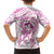 Polynesia Breast Cancer Awareness Kid Hawaiian Shirt Pink Ribbon No One Fights Alone - White