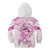 Polynesia Breast Cancer Awareness Kid Hoodie Pink Ribbon No One Fights Alone - White