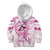 Polynesia Breast Cancer Awareness Kid Hoodie Pink Ribbon No One Fights Alone - White