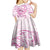 Polynesia Breast Cancer Awareness Kid Short Sleeve Dress Pink Ribbon No One Fights Alone - White