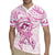 Polynesia Breast Cancer Awareness Rugby Jersey Pink Ribbon No One Fights Alone - White