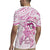 Polynesia Breast Cancer Awareness Rugby Jersey Pink Ribbon No One Fights Alone - White