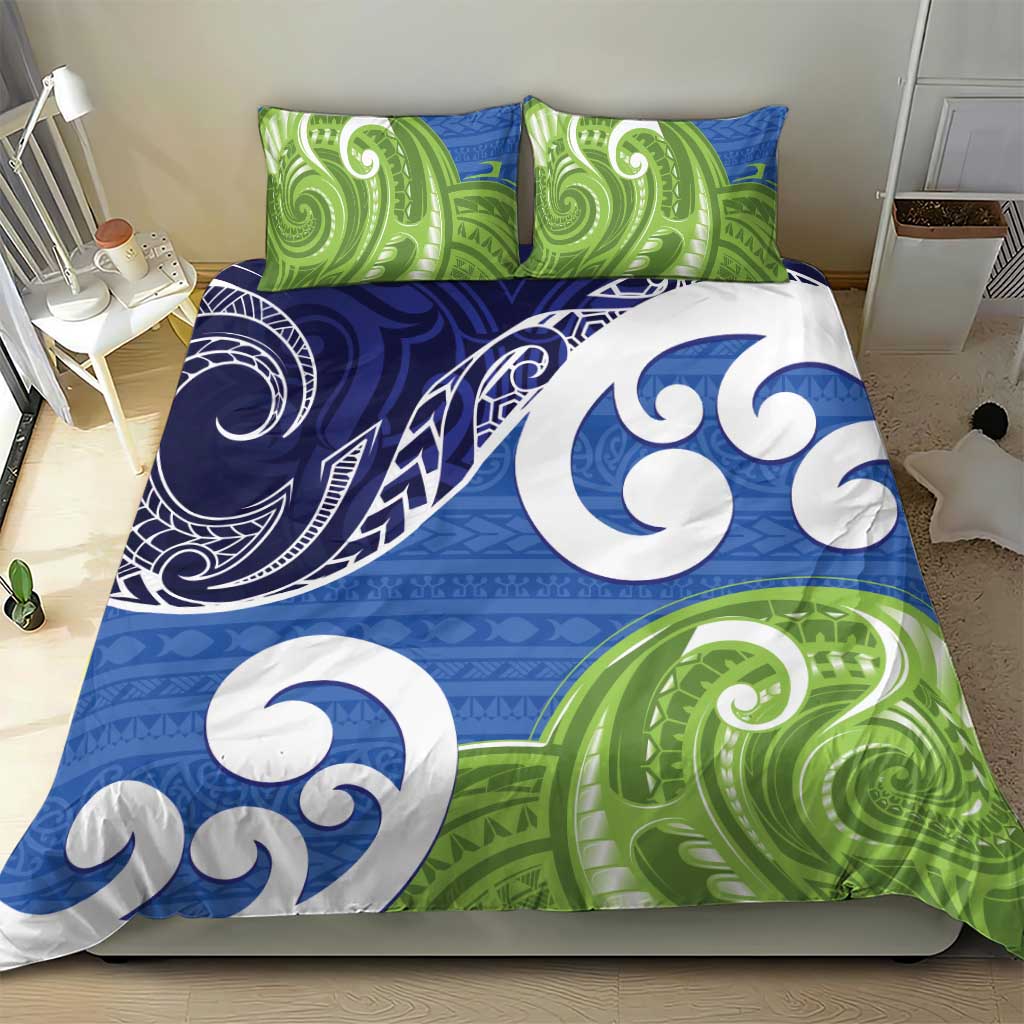 Southland New Zealand Bedding Set Maori Koru Flag Color