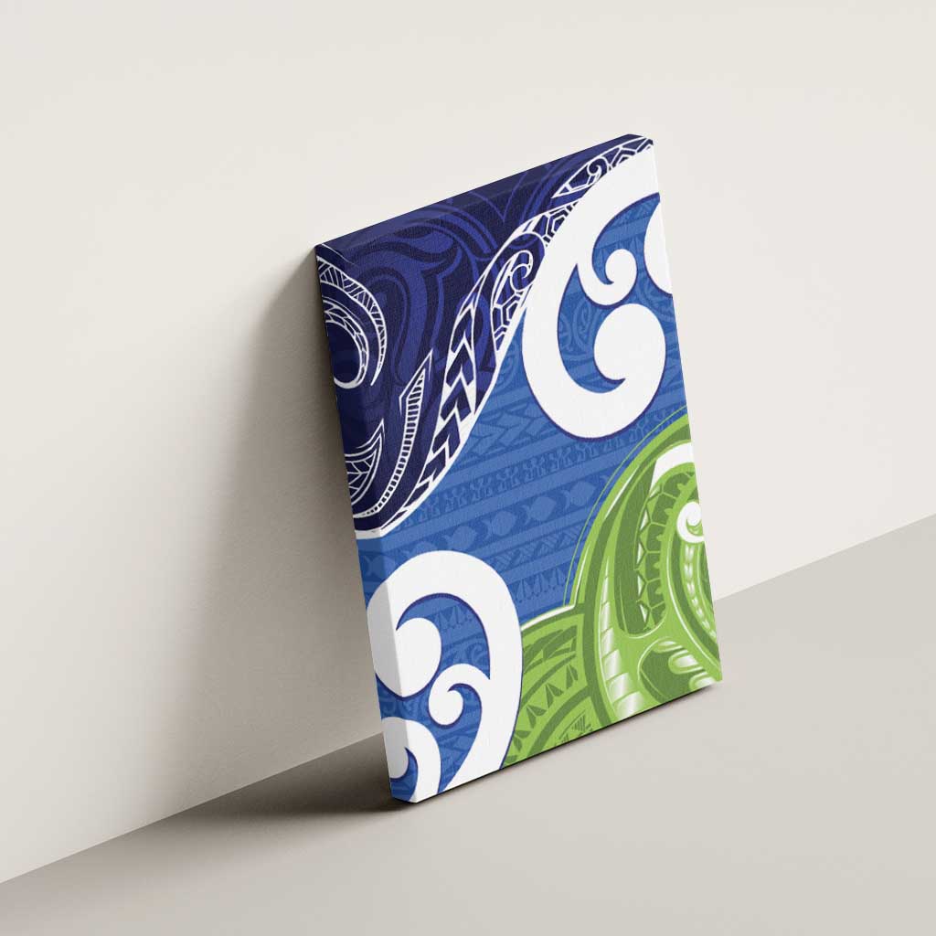 Southland New Zealand Canvas Wall Art Maori Koru Flag Color