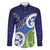 Southland New Zealand Family Matching Off The Shoulder Long Sleeve Dress and Hawaiian Shirt Maori Koru Flag Color