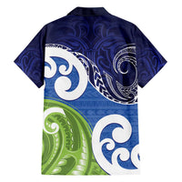 Southland New Zealand Family Matching Short Sleeve Bodycon Dress and Hawaiian Shirt Maori Koru Flag Color LT14 - Polynesian Pride