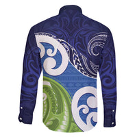 Southland New Zealand Family Matching Summer Maxi Dress and Hawaiian Shirt Maori Koru Flag Color LT14 - Polynesian Pride