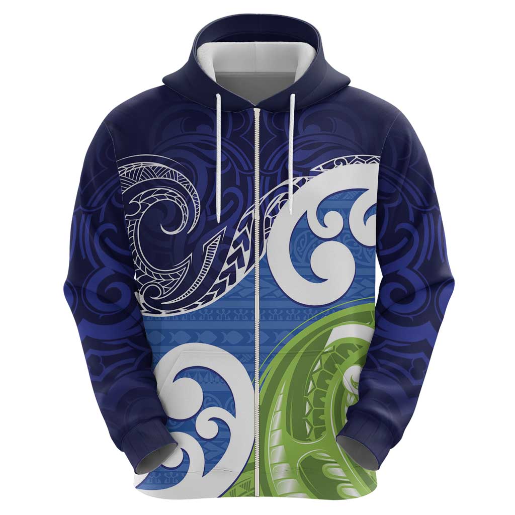 Southland New Zealand Hoodie Maori Koru Flag Color
