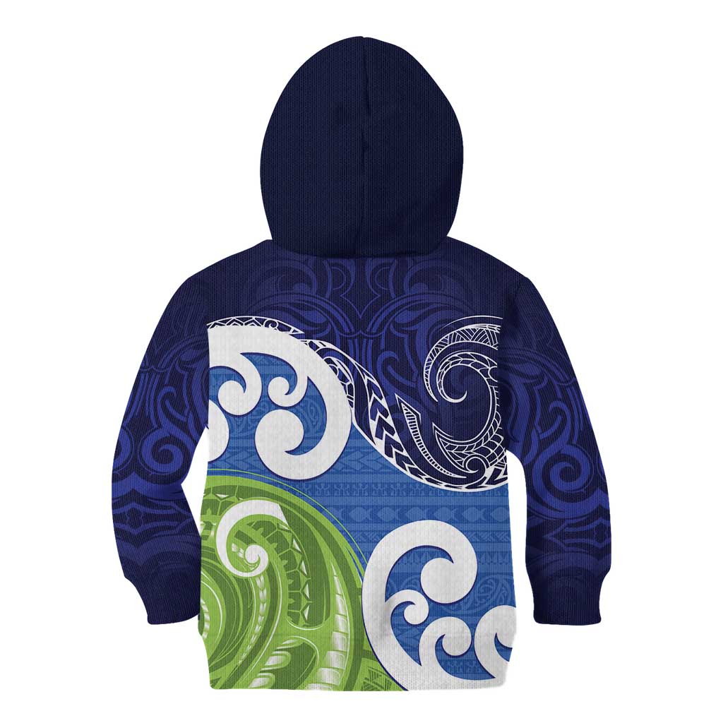 Southland New Zealand Kid Hoodie Maori Koru Flag Color