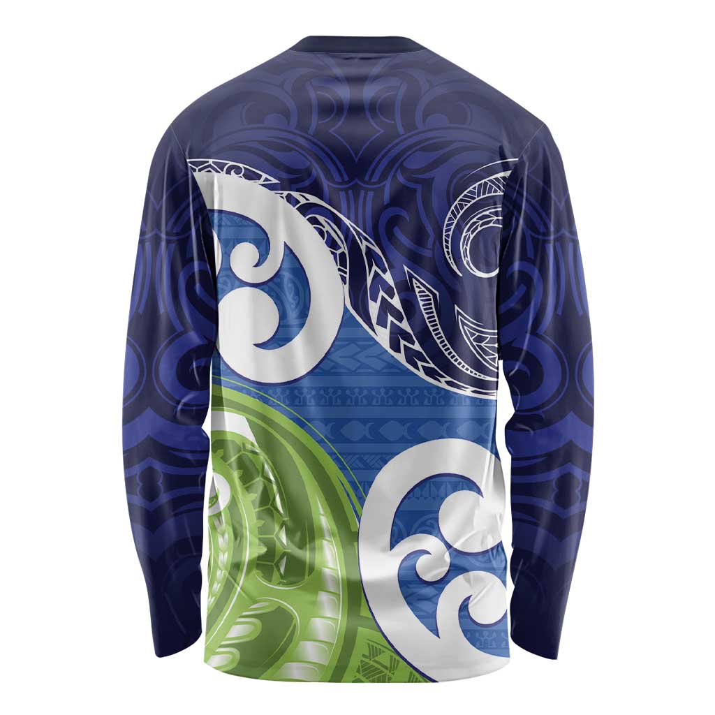 Southland New Zealand Long Sleeve Shirt Maori Koru Flag Color LT14 - Polynesian Pride