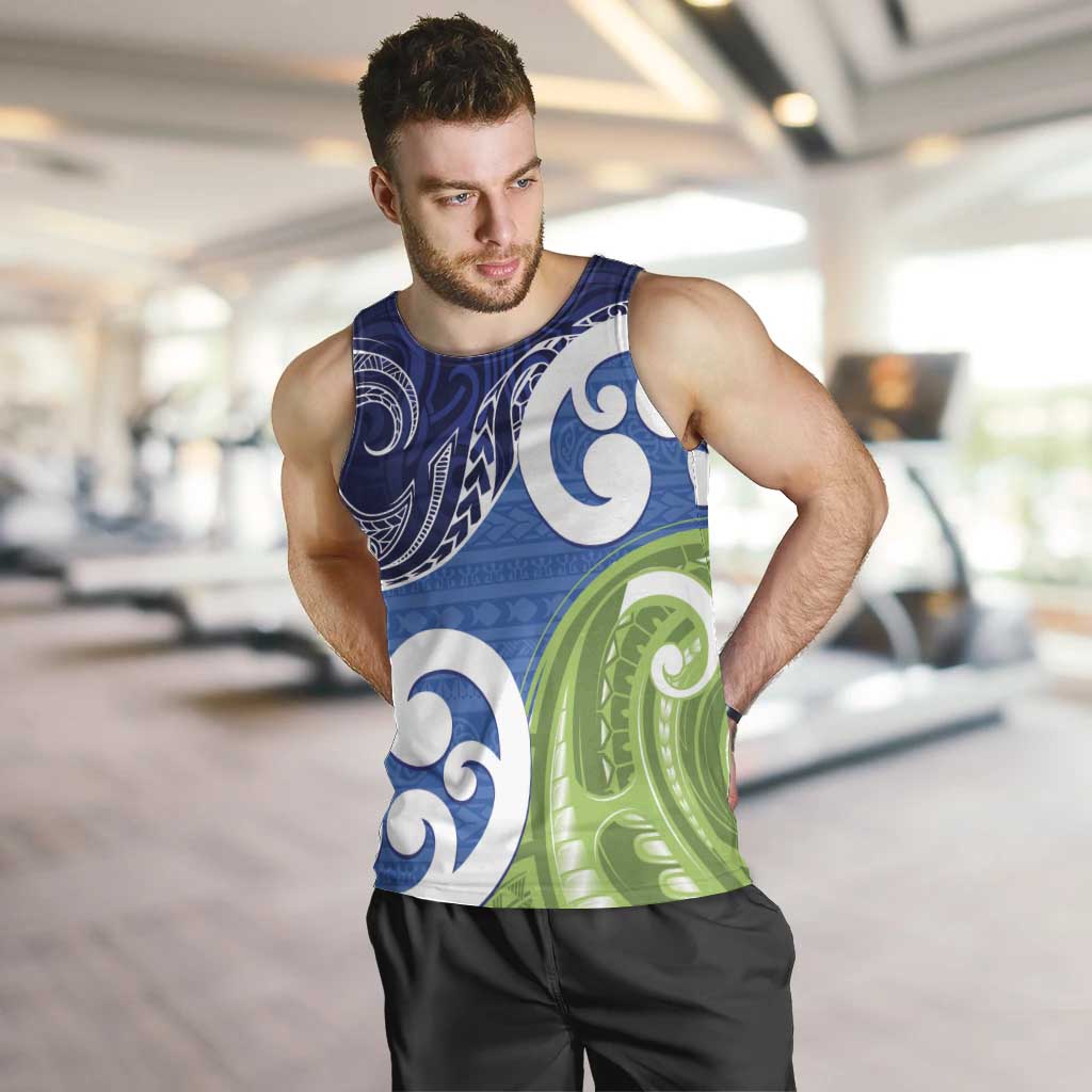 Southland New Zealand Men Tank Top Maori Koru Flag Color