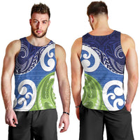 Southland New Zealand Men Tank Top Maori Koru Flag Color