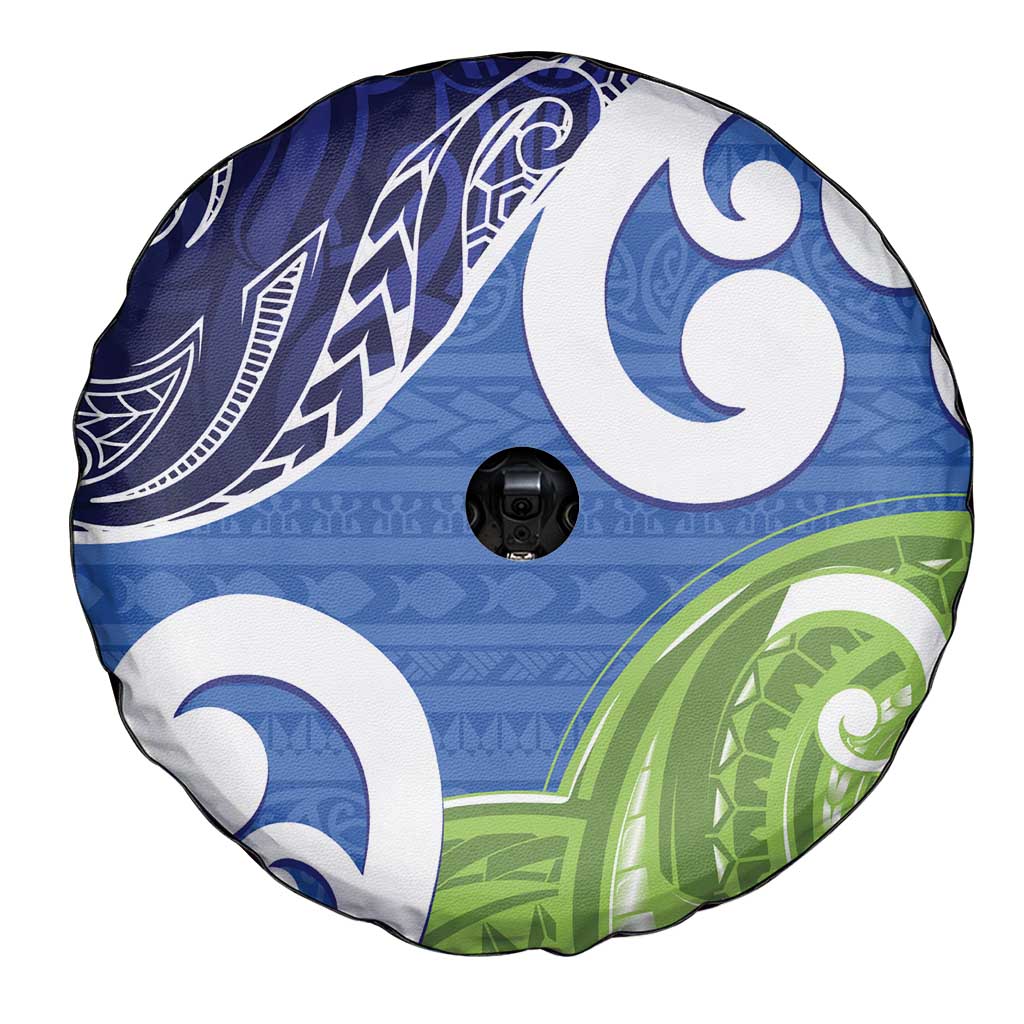 Southland New Zealand Spare Tire Cover Maori Koru Flag Color