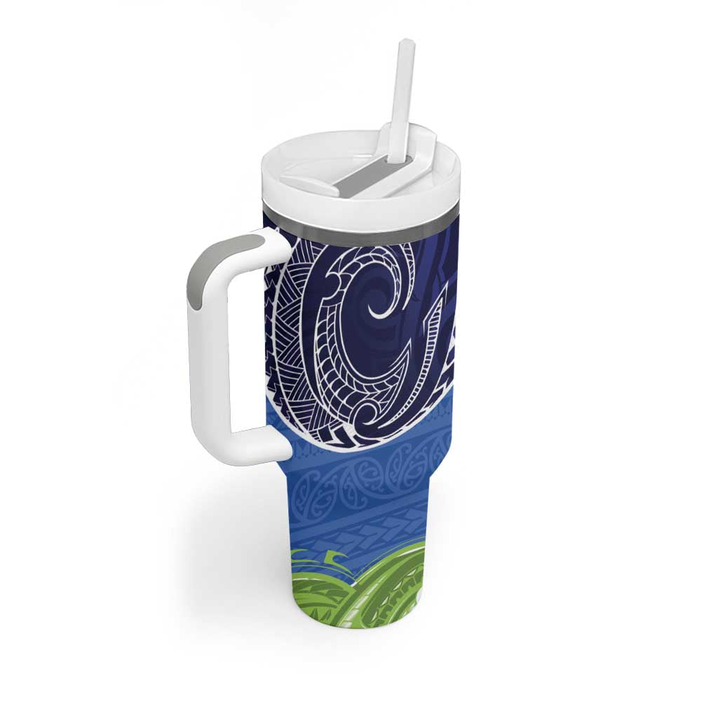 Southland New Zealand Tumbler With Handle Maori Koru Flag Color LT14 - Polynesian Pride
