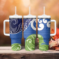 Southland New Zealand Tumbler With Handle Maori Koru Flag Color LT14 - Polynesian Pride