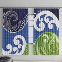 Southland New Zealand Window Curtain Maori Koru Flag Color