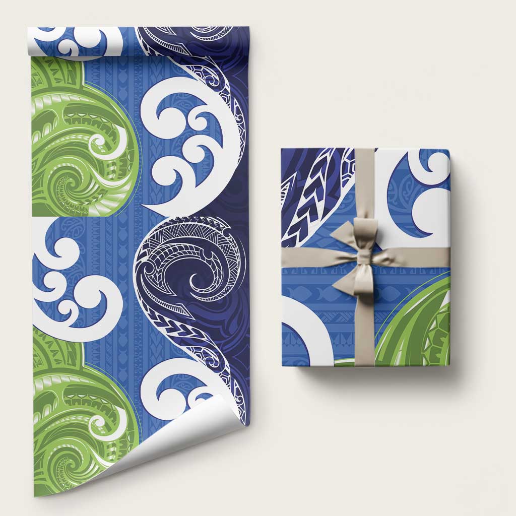 Southland New Zealand Wrapping Paper Maori Koru Flag Color - Polynesian Pride