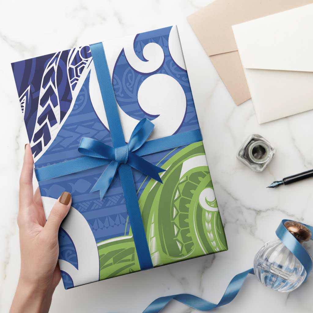 Southland New Zealand Wrapping Paper Maori Koru Flag Color - Polynesian Pride