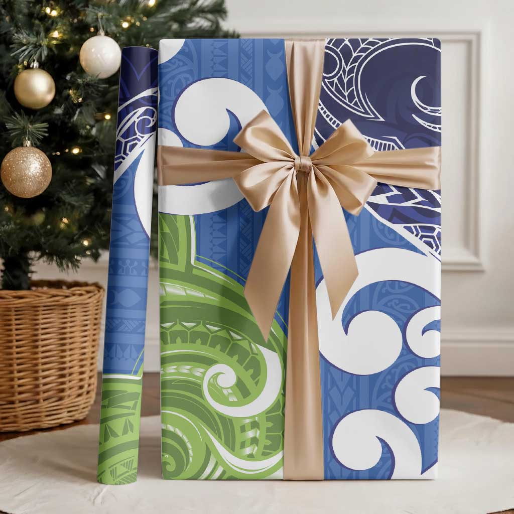 Southland New Zealand Wrapping Paper Maori Koru Flag Color - Polynesian Pride