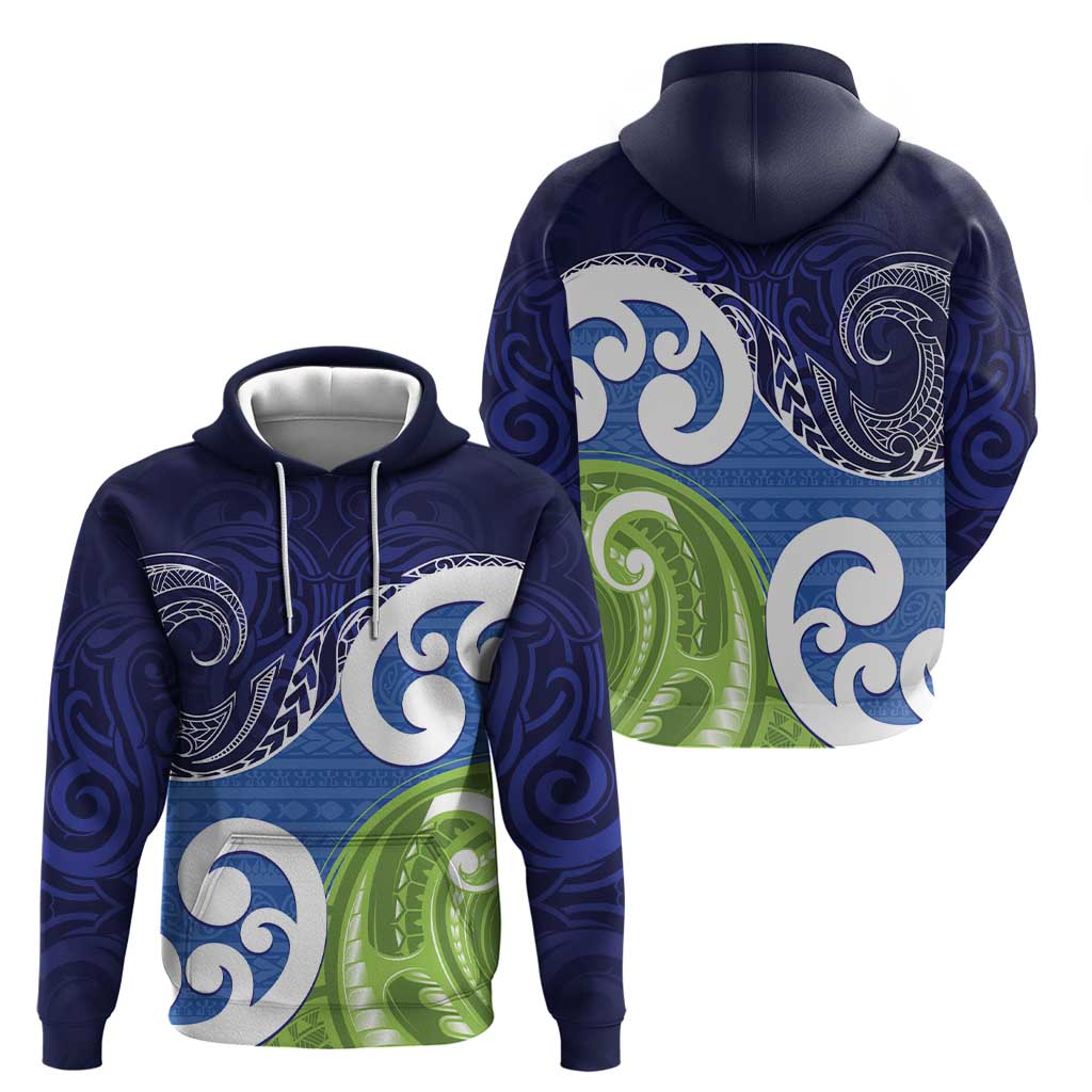 Southland New Zealand Zip Hoodie Maori Koru Flag Color