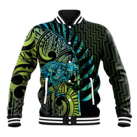 Southland Takehe Pounama Baseball Jacket Aotearoa Poutama Paua Shell Fern