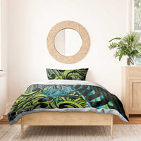 Southland Takehe Pounama Bedding Set Aotearoa Poutama Paua Shell Fern