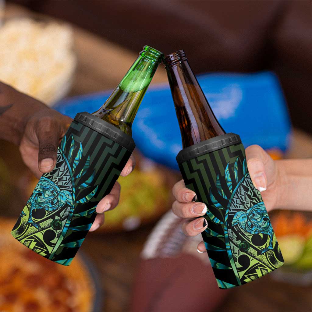 Southland Takehe Pounama 4 in 1 Can Cooler Tumbler Aotearoa Poutama Paua Shell Fern LT14 - Polynesian Pride