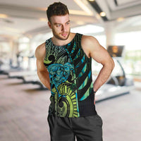 Southland Takehe Pounama Men Tank Top Aotearoa Poutama Paua Shell Fern