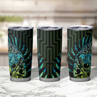 Southland Takehe Pounama Tumbler Cup Aotearoa Poutama Paua Shell Fern